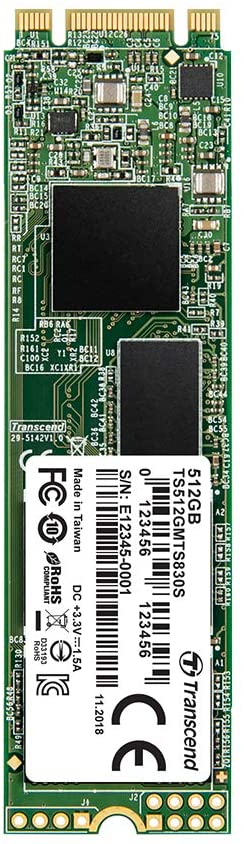 Transcend MTS830S 512GB M.2 SSD SATA III 6GBS 3